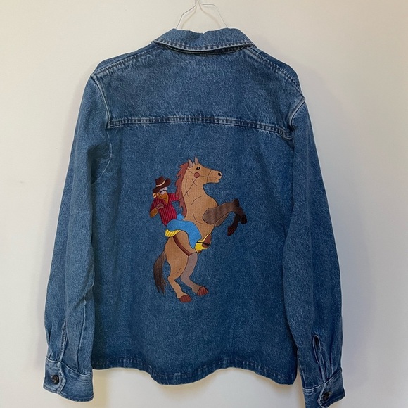 NWOT LC23 Embroidered Denim Overshirt Size XL - Picture 3 of 12